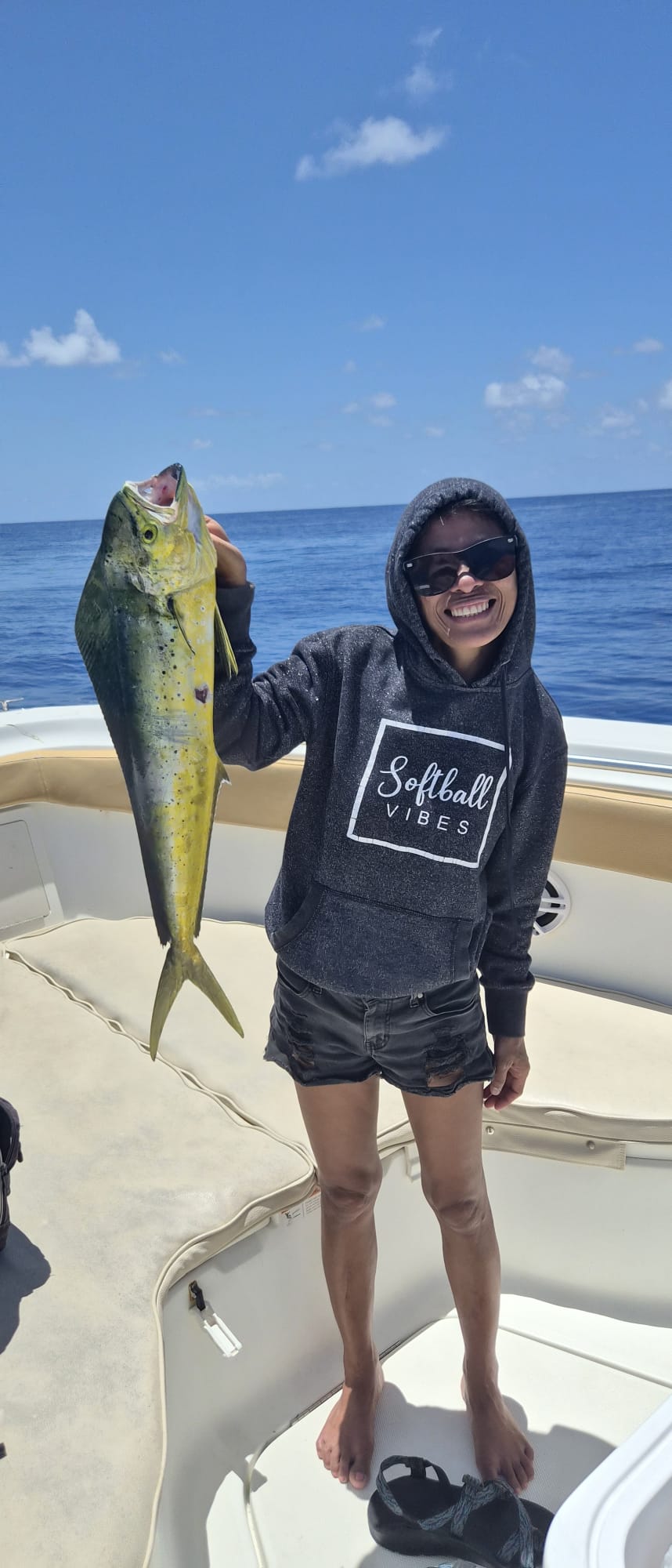 Mahi-Mahi (Dolphin Fish) caught on Blue Water Excursions Grand Cayman deep sea charter